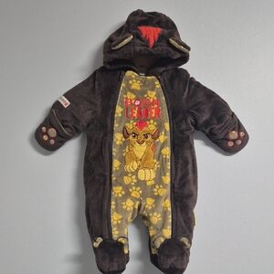 Disney Lion King Brown and Yellow Footie